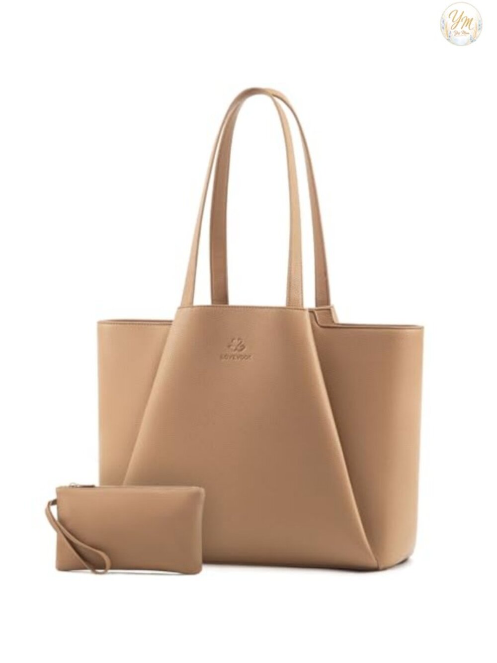 LOVEVOOK Laptop Tote for Women - Faux Leather 15.6 Inch Laptop Bag Office Work